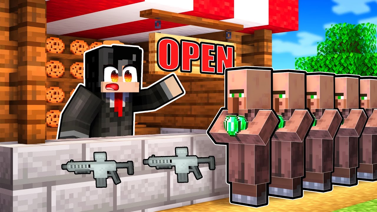 Best of Minecraft - Opening a GUN and REGULAR Shop!