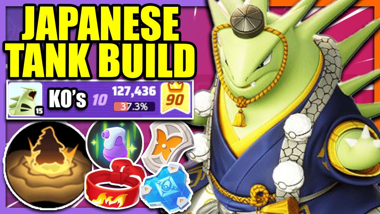 I tried out the JAPANESE DEFENDER TYRANITAR BUILD | Pokemon Unite