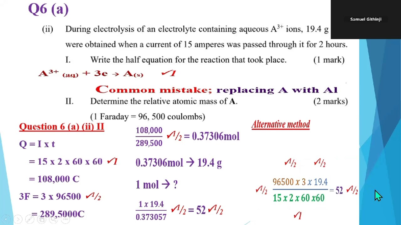 KCSE 2025 Chem Paper 2 Question 6