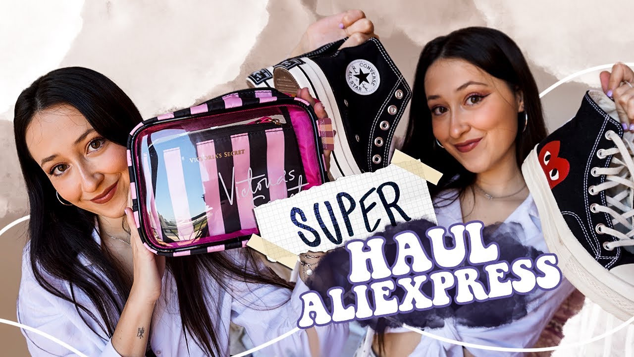 haul enorme aliexpress 💛 | clones, converse, ropa, accesorios...+27 cosas!!