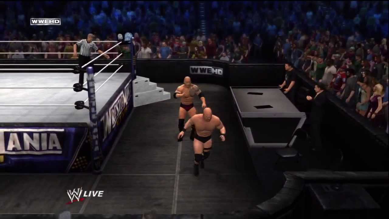 The Rock vs. Stone Cold at Wrestlemania (WWE 12 Gameplay)