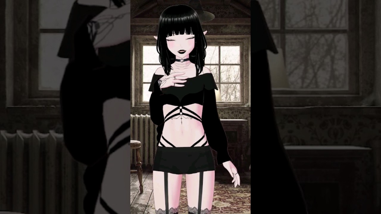 Voice reveal! #vtuber #vroid #vroidstudio #gothic #streamer #twitch #fyp #twitchstreamer #gothgirl