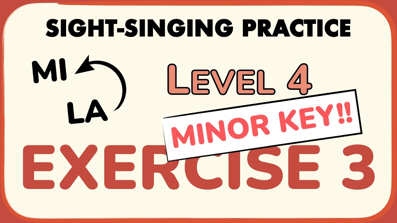 Sight singing practice: Level 4, Exercise 3 MINOR KEY (La-Mi skip)
