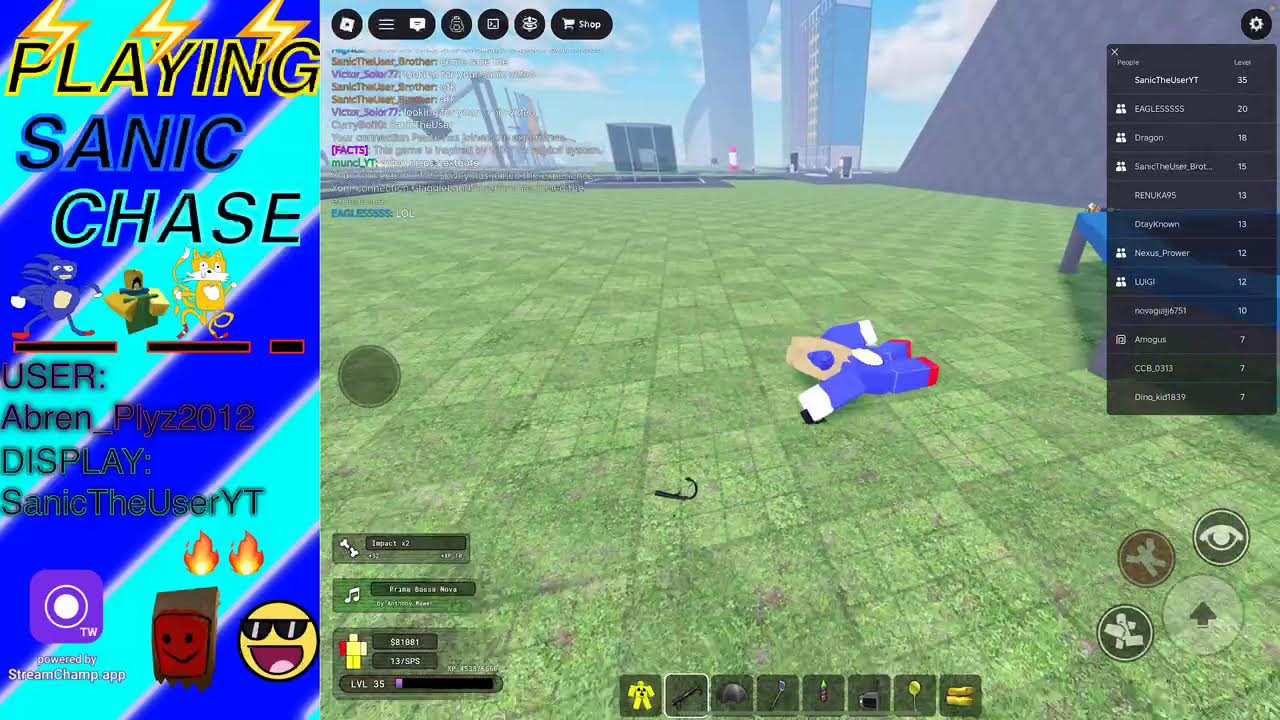 ⚡️PLAYING SANIC CHASE⚡️ 🔴LIVE (ft. @LUIGI_1942 & @dragondeez2010 )