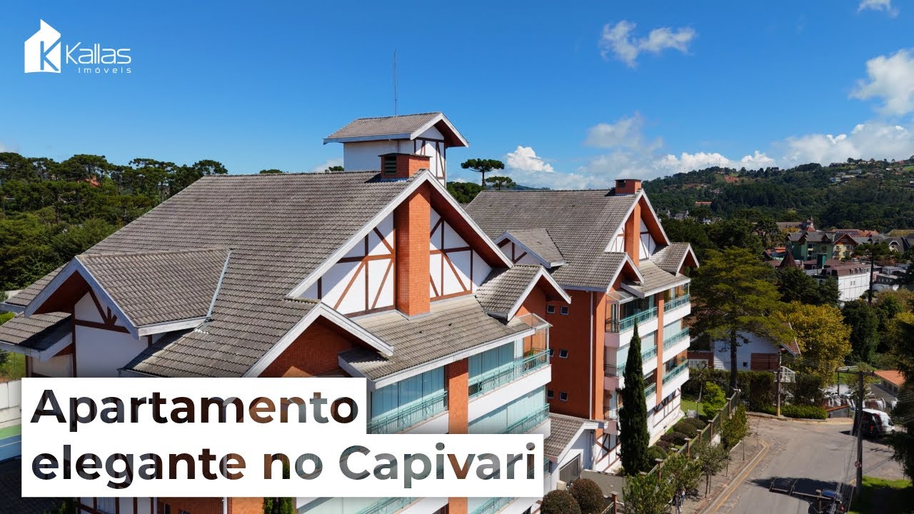 Apartamento elegante à venda em Capivari – Campos do Jordão | 3 Suítes | Kallas Imóveis