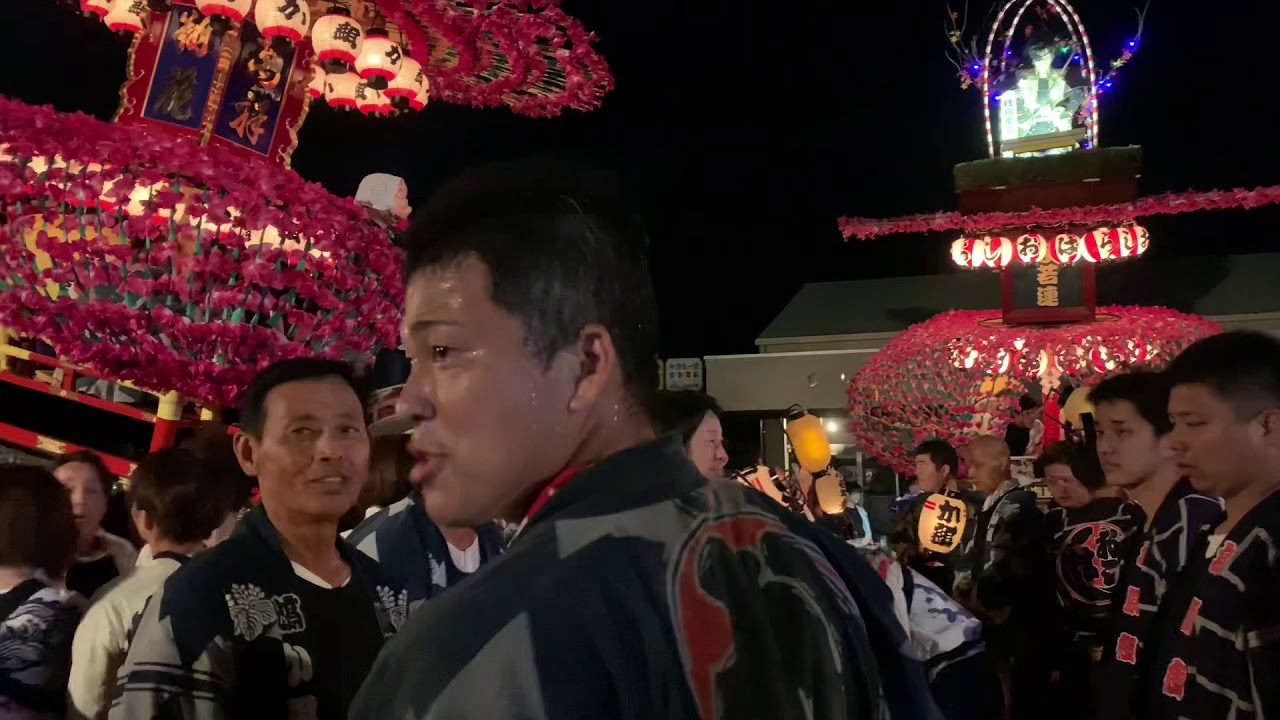 門屋組高松神社祭典塩原組との曳き別れ