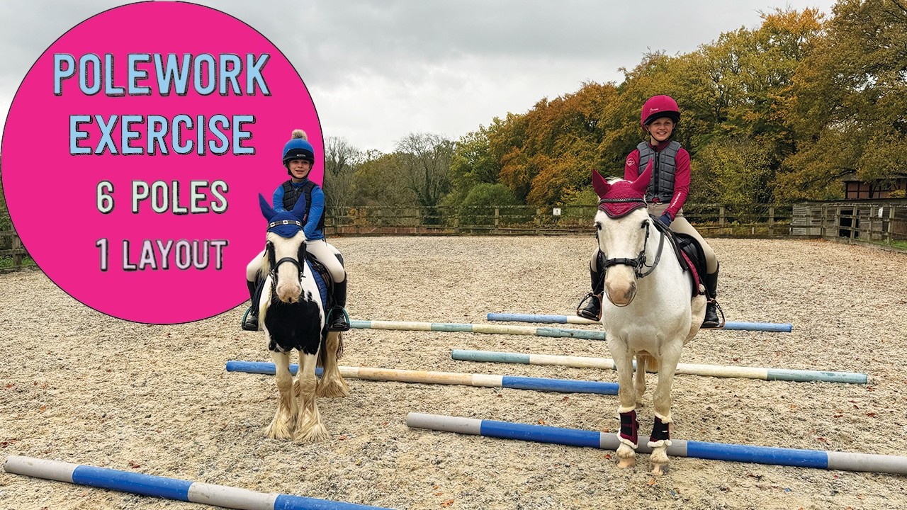 Trot and canter polework exercise using just one layout! 🤩