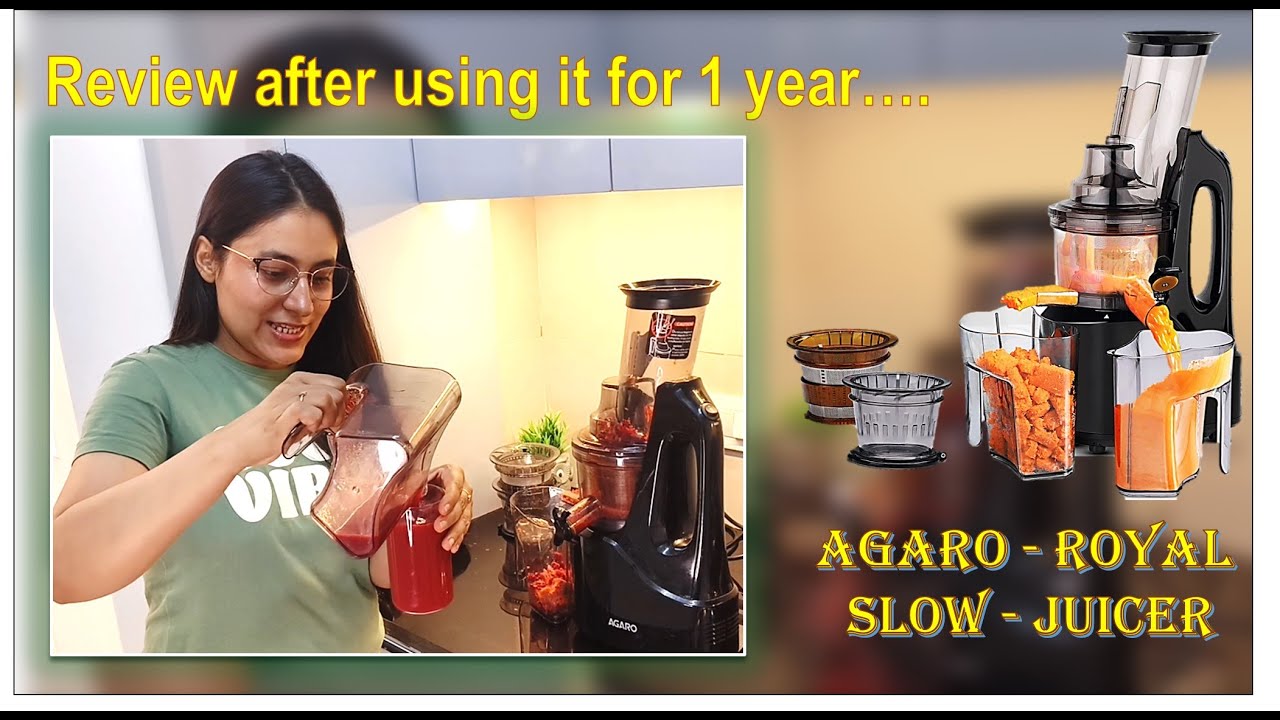 Agaro Cold pressed Juicer | Honest Review after using it for 1 year | Agaro Royal slow juicer.