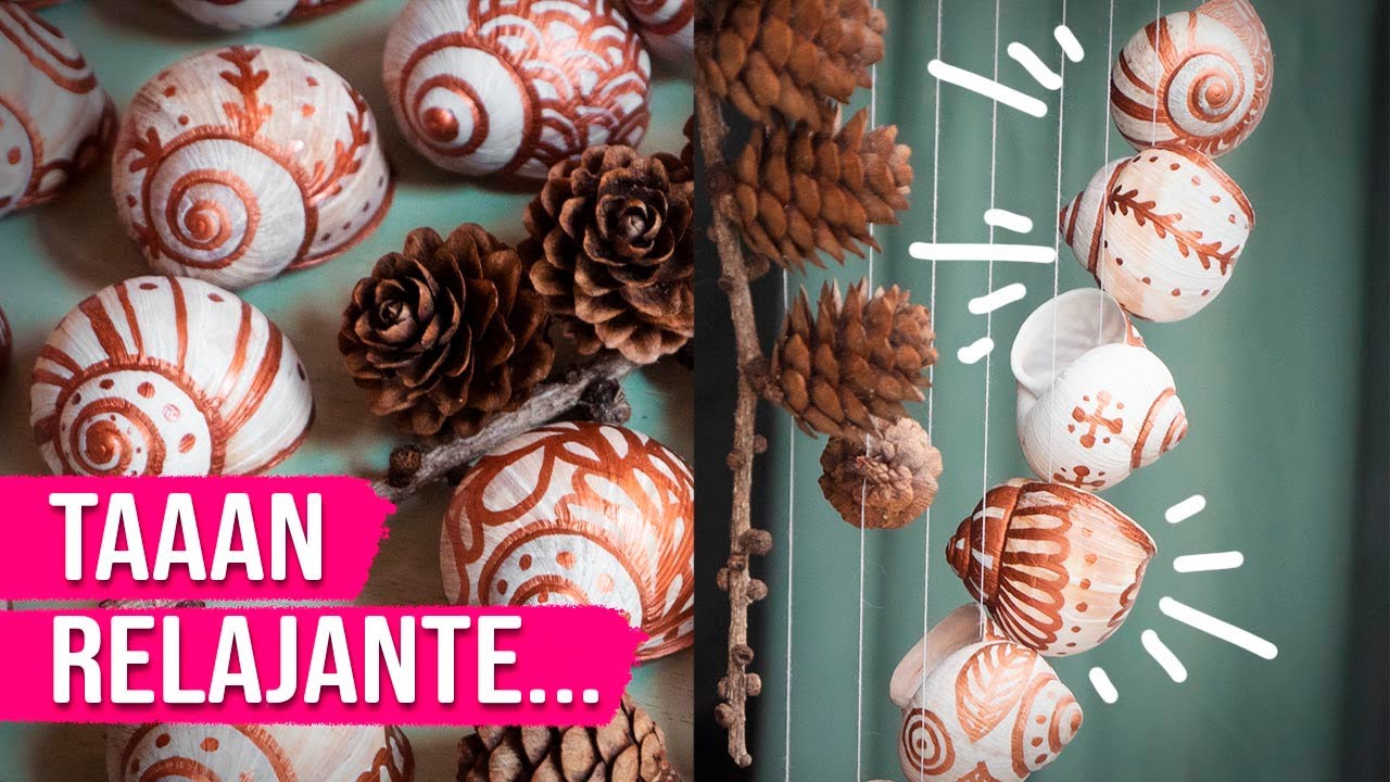 MANUALIDAD TERAPÉUTICA con cosas gratis del bosque 🐌
