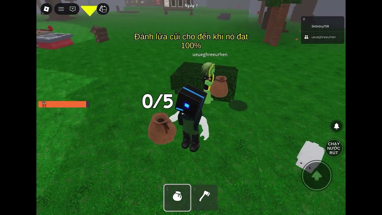 Playing with my friend