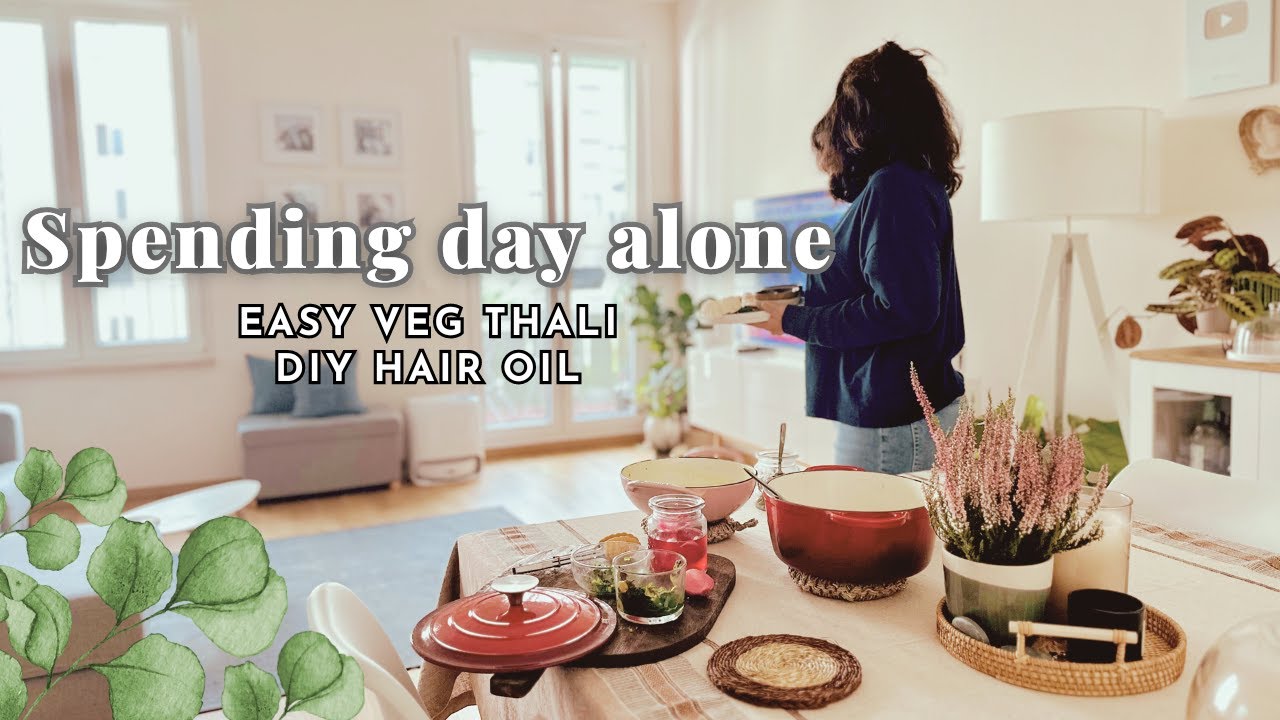If you haven't tried this VEG THALI yet, you're missing out  | DIY hair Oil Idea | Productive day