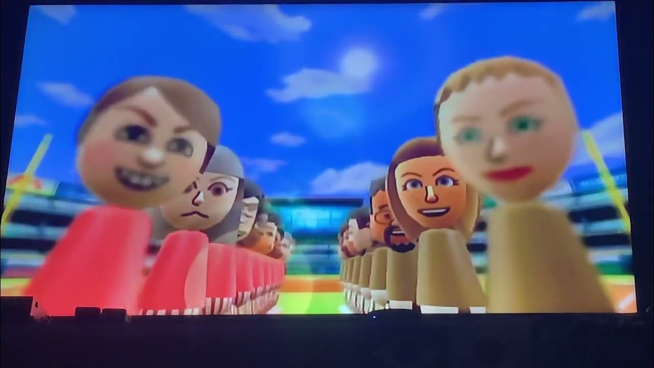 Wii sports baseball Nikki vs Jessie