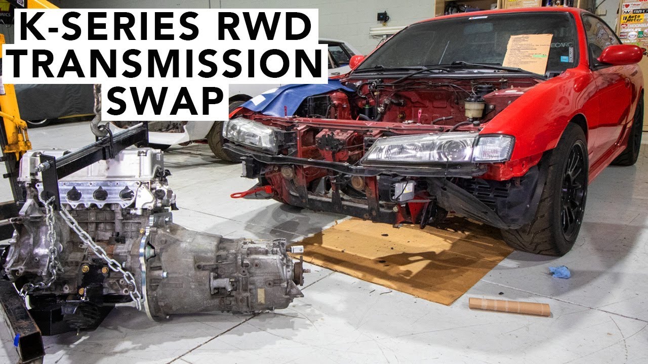 How To Install A BMW Trans On A Honda K24 K20 RWD - Honda K-Swap 240SX