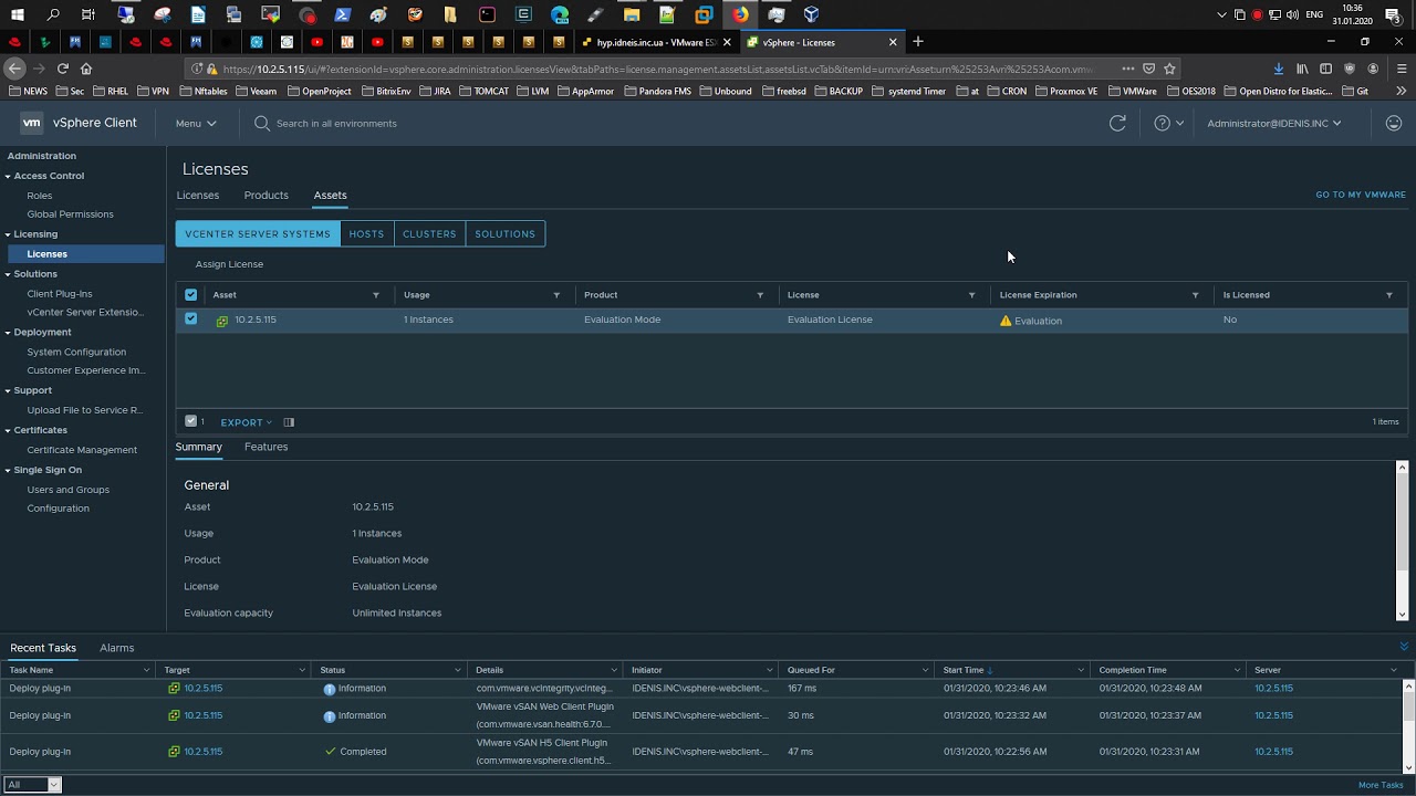 Licenses | VMware vCenter Server Appliance 6.7