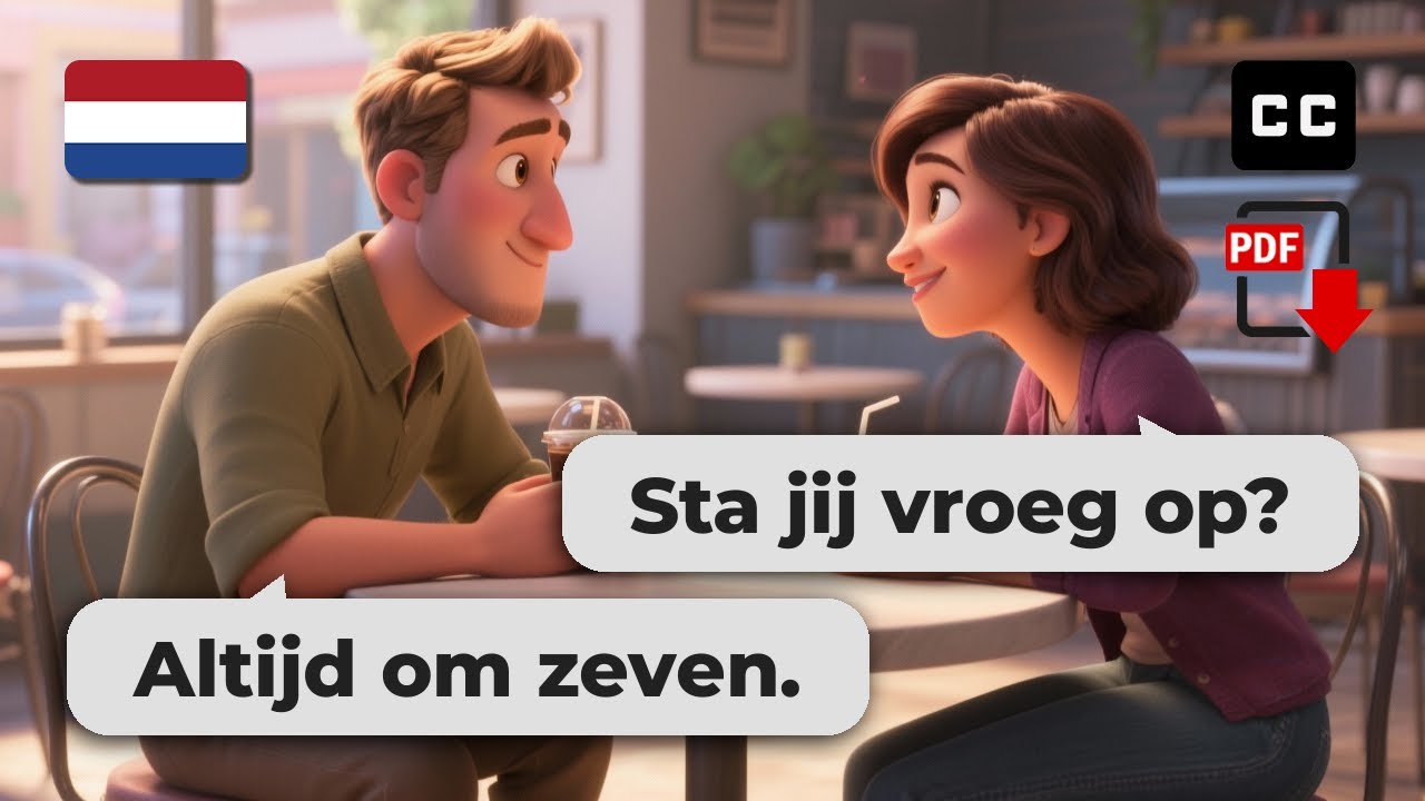 Easy Dutch Conversation – ☕ Chat About Daily Routine (A2–B1)