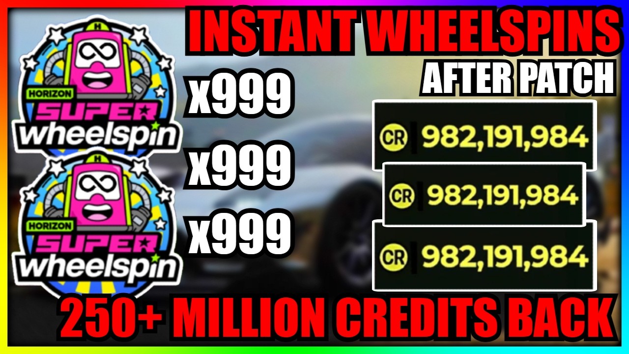 *NEW* BROKEN 250+ MILLION CREDIT! x999 WHEELSPINS GLITCH! FORZA HORIZON 6 MONEY GLITCH! *DO NOW*