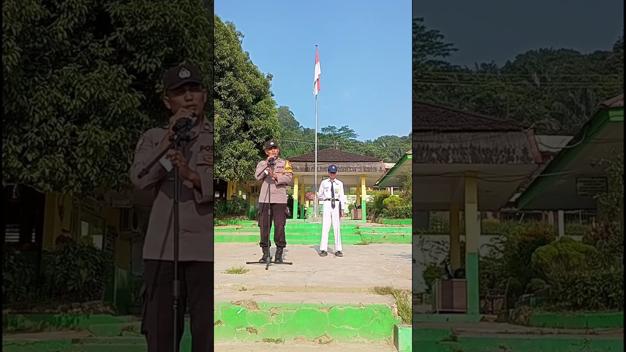Sambutan Bapak Aiptu Yoyok Setyawan Bhabinkamtibmas Polsek Sambutan pada Upacara Bendera Hari Senin