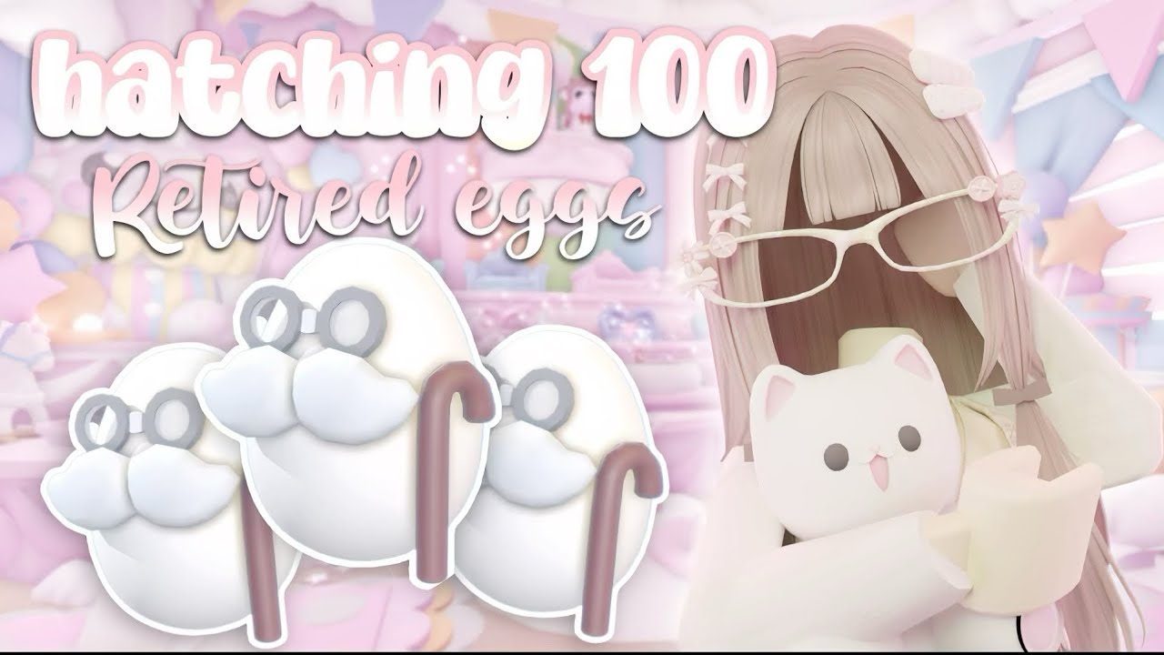hatching 100 RETIRED EGGS in adopt me !