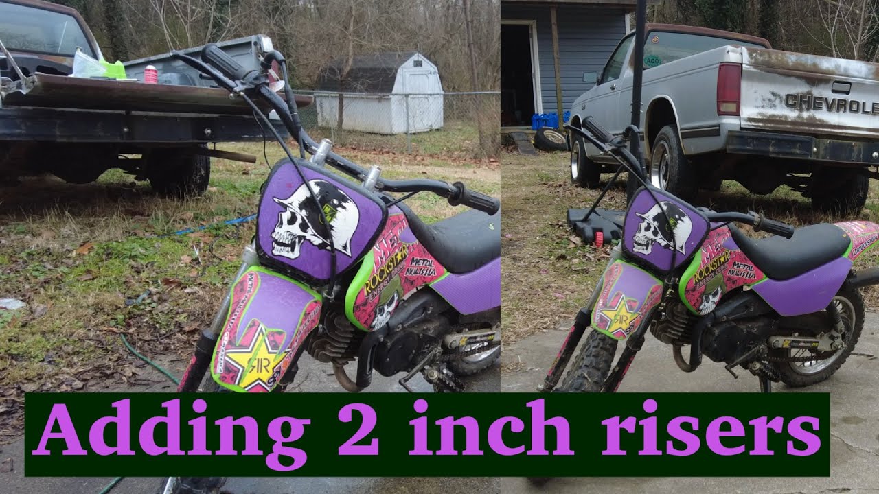 Suzuki jr50 pit bike gets 2 inch risers