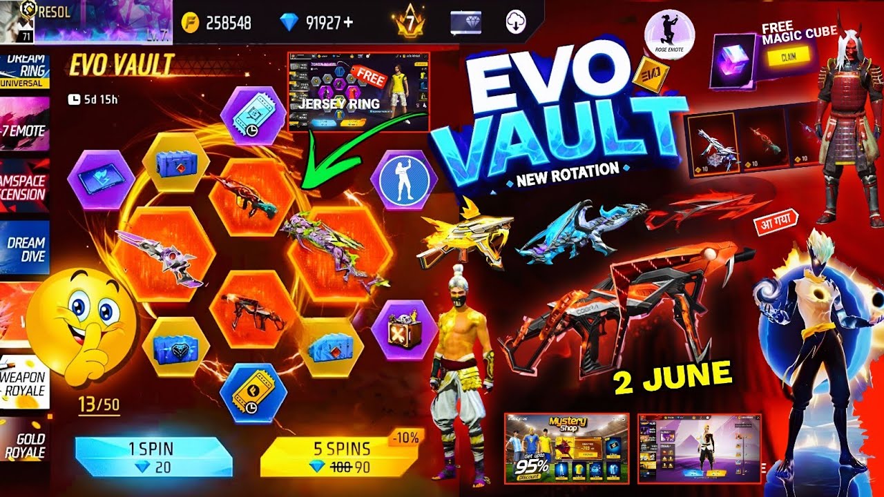 Next Evo Vault Event Free Fire🔥🤯2026 *100% CONFIRM*| 2 June Month Evo Vault Event Cobra Mp40 Skin