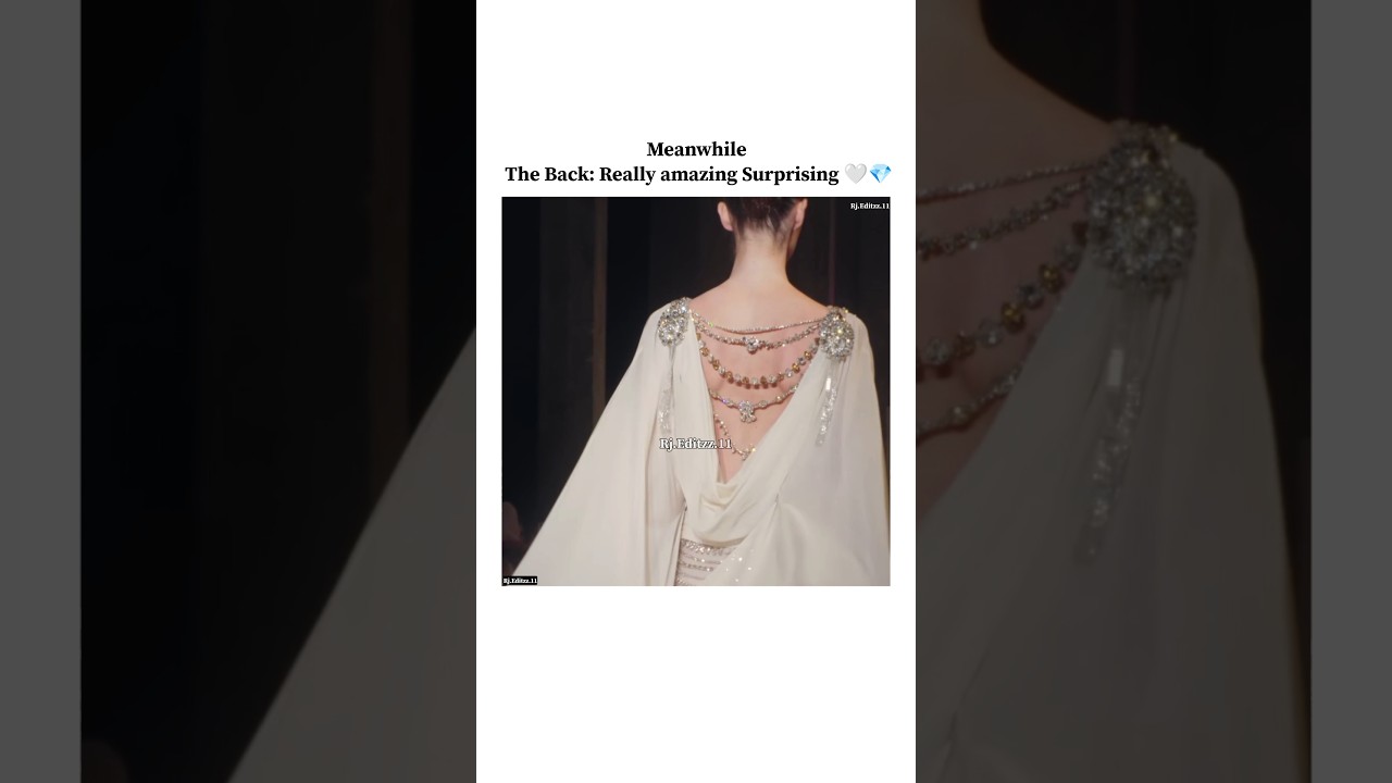 The back of the dress was a surprise🤍💎#elegant #like #share