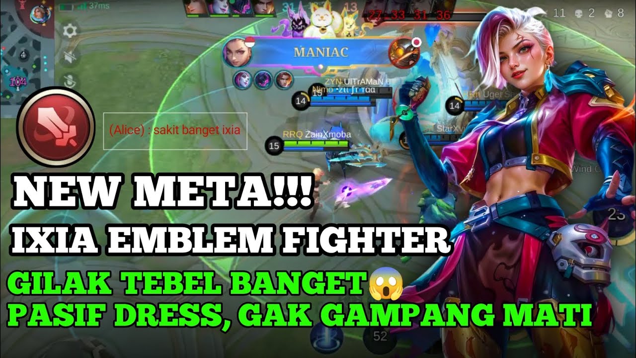 NEW META IXIA EMBELM FIGHTER GILAK TEBEL BANGET, PASIF DERES GAK GAMPANG MATI