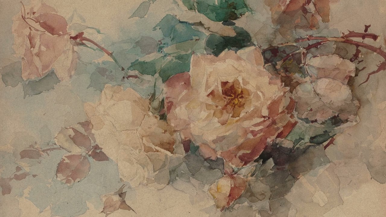 Relaxing TV Art & Free Print  🌸 Bouquet of Roses  | Mindful Decor