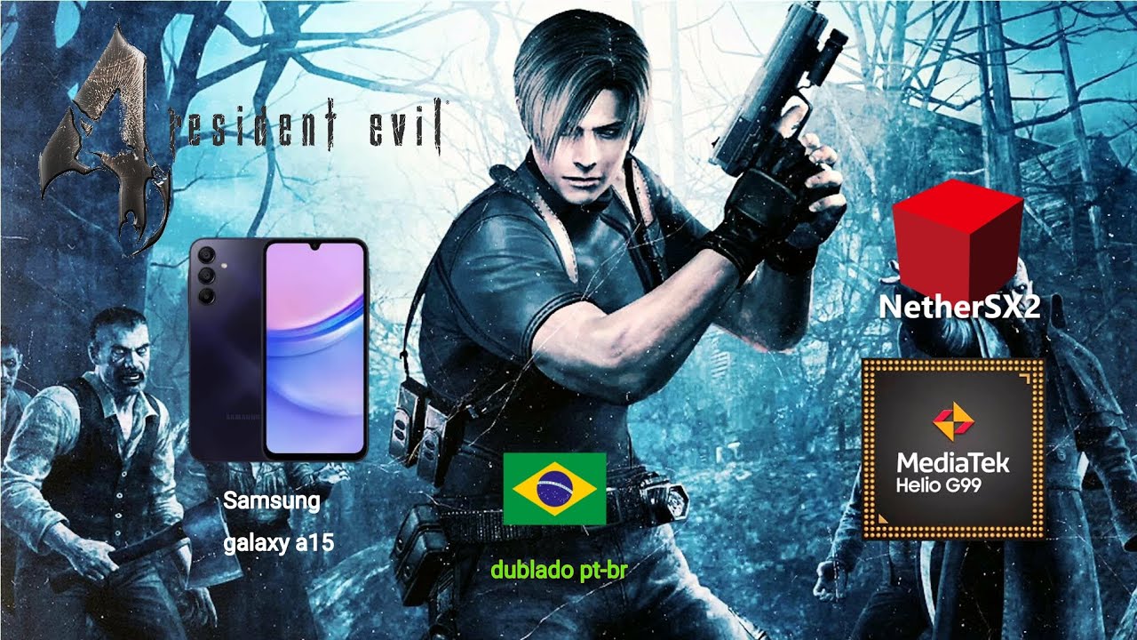 resident evil 4 dublado, jogando no Samsung galaxy a15 4g
