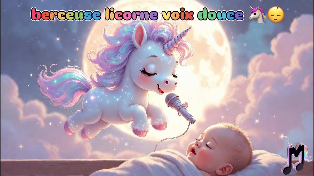 🌙 Berceuse Licorne 40 Min  Voix Douce pour Bébé 🦄💤