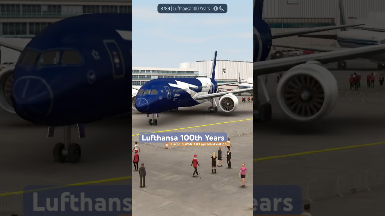 Virtual Plane Spotting! World of Airports 3.4.1 WoApedia Airshow of Lufthansa 100 Years Dreamliner!