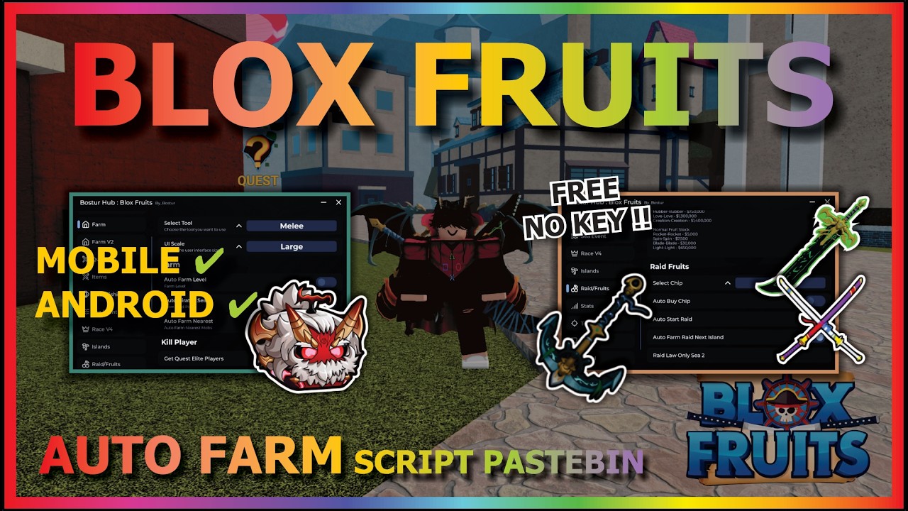 BLOX FRUITS Script No Key AUTO FARM, FAST ATTACK, SIMPLE SEA EVENT, AUTO RAID, PREHISTORIC (SMOOTH)