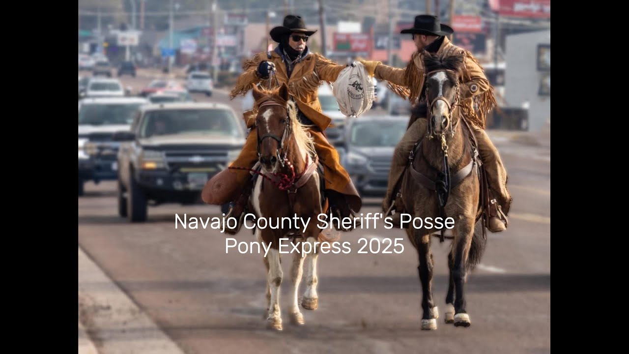 Navajo County Sheriff's Pose Pony Express Ride 2025