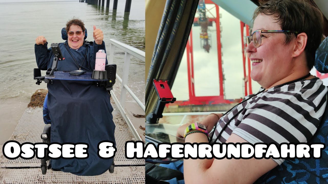 Vanessa in Hamburg⚓♿ Teil2 Hafenrundfahrt & Ostseetrip #rollstuhlerlebnisreisen #hamburgistfüralleda