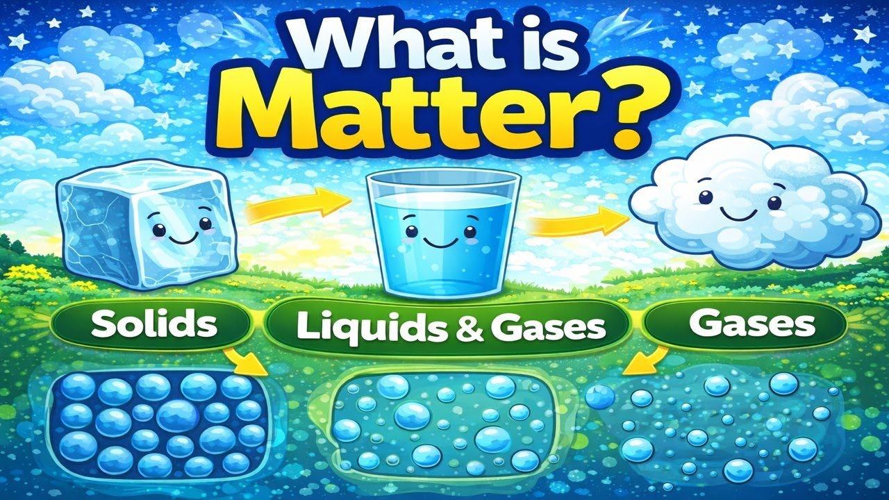 States of Matter for Kids | Solids, Liquids & Gases Explained with Fun Animations