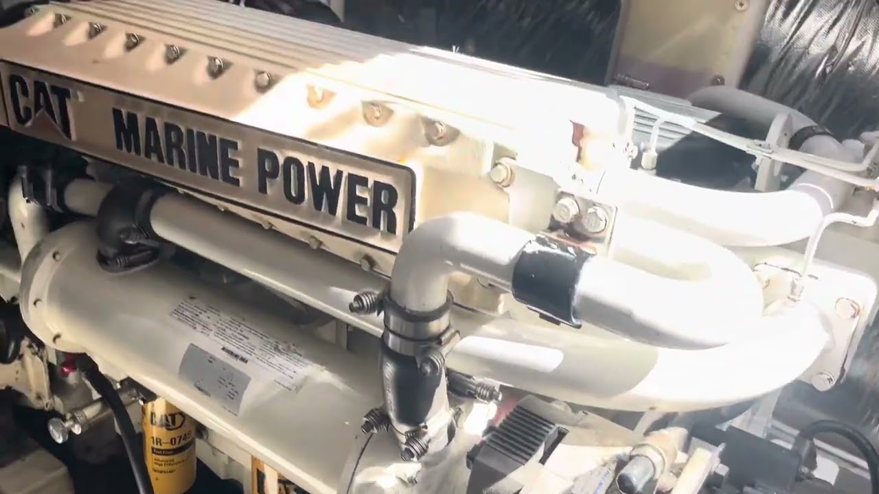 Engine Room Check ~ Caterpillar C12 Acert 715 HP ~ Professional Captain Services