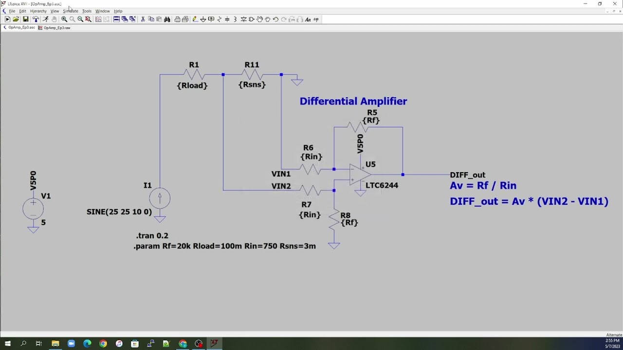 Op-Amp Ep3 - Differential Op-Amp and Current Sense