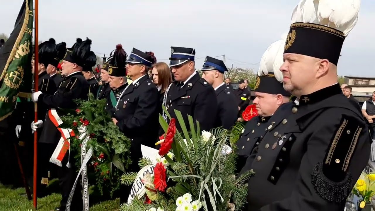 Pogrzeb Macieja Tetłaka, górnika z KWK Pniówek, 30.04.2022