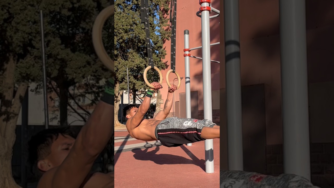 Front lever en anillas #calistenia #streetworkout #shorts