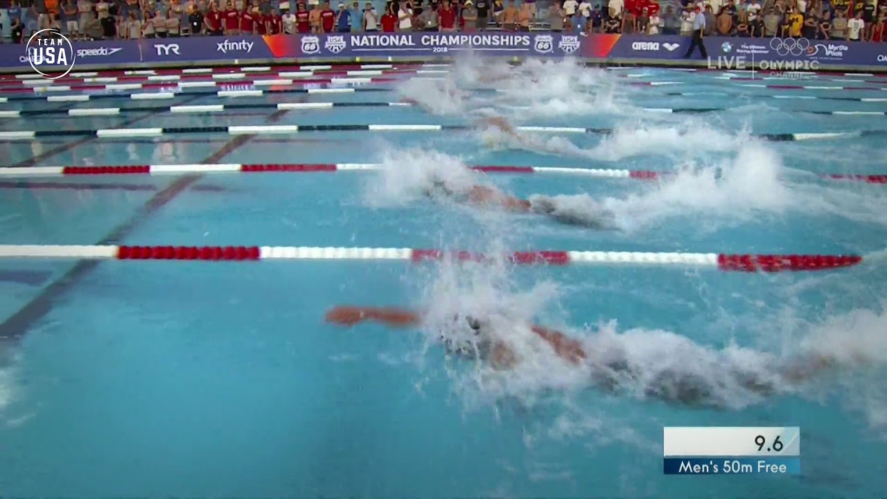 Team USA 2018 Playlist: Michael Andrews Finishes First In The Men's 50-meter Free