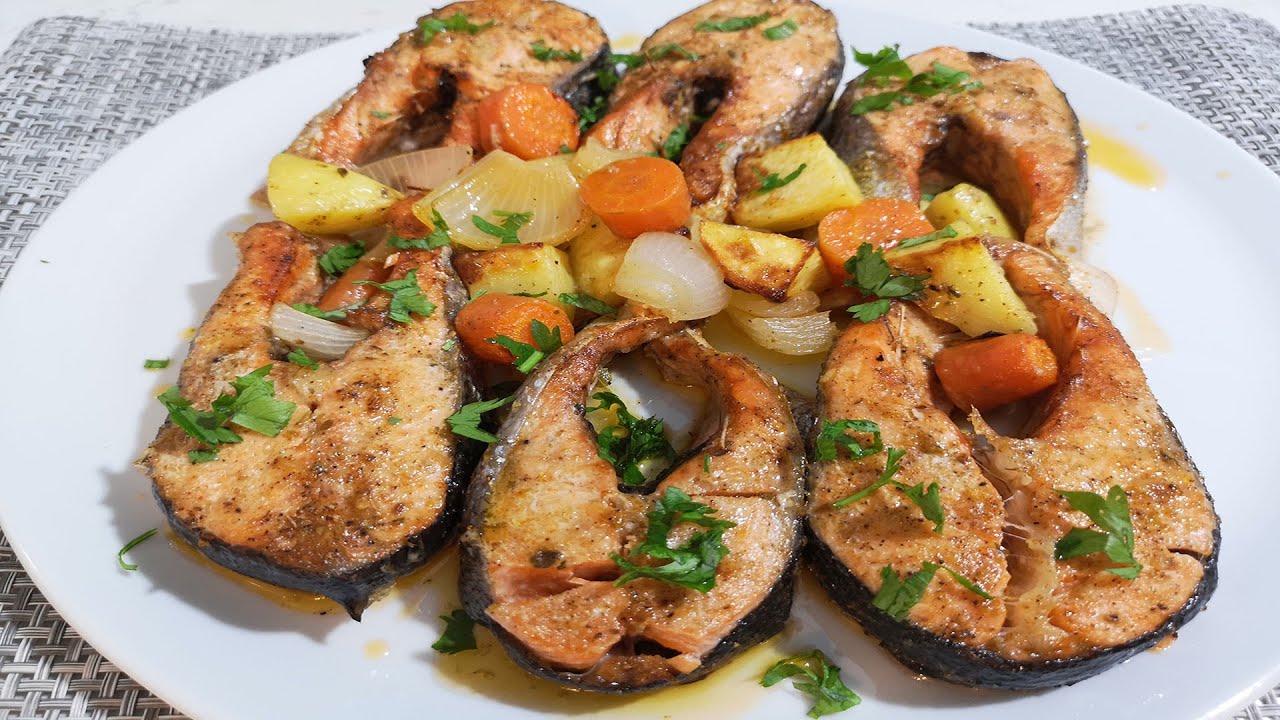 Fırında KOKUSUZ ❗ Soslu Somon Balığı Tarifi (Sebze Eşliğinde)