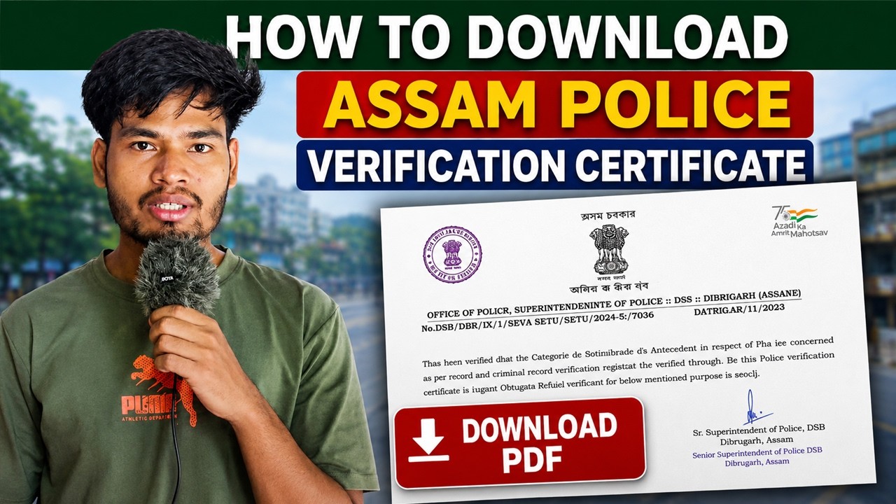 How To Download Assam Police Verification Certificate | PVR Download