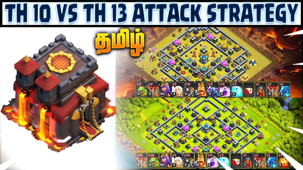 TH 10 Vs Full Max TH 13 Attack Strategy | Clash of Clans