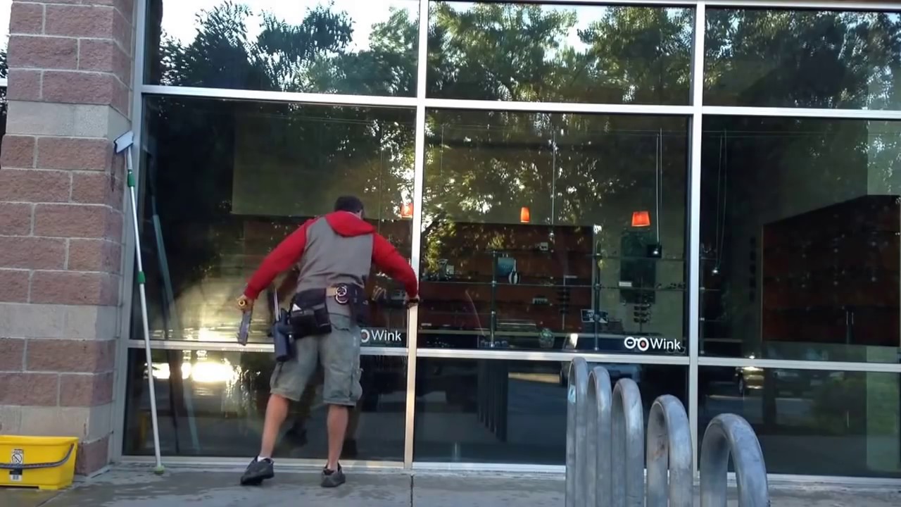 Professional window cleaning - First job in the AM