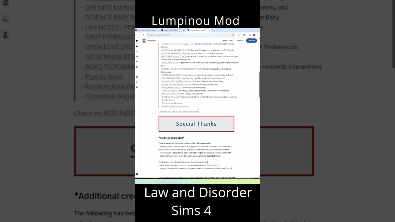 How to install lumpinou law and disorder mod #SIMS4 #sims4mod #lumpinoumods