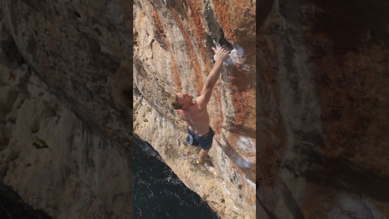 Huge double dyno 12m above the water