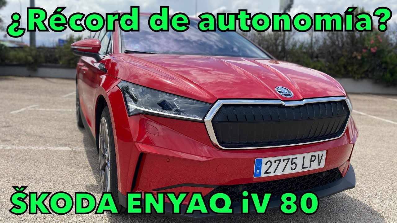 Skoda ENYAQ iV 80 ¿Récord de AUTONOMÍA coche eléctrico? Revisión, INTERIOR y EXTERIOR español MOTORK