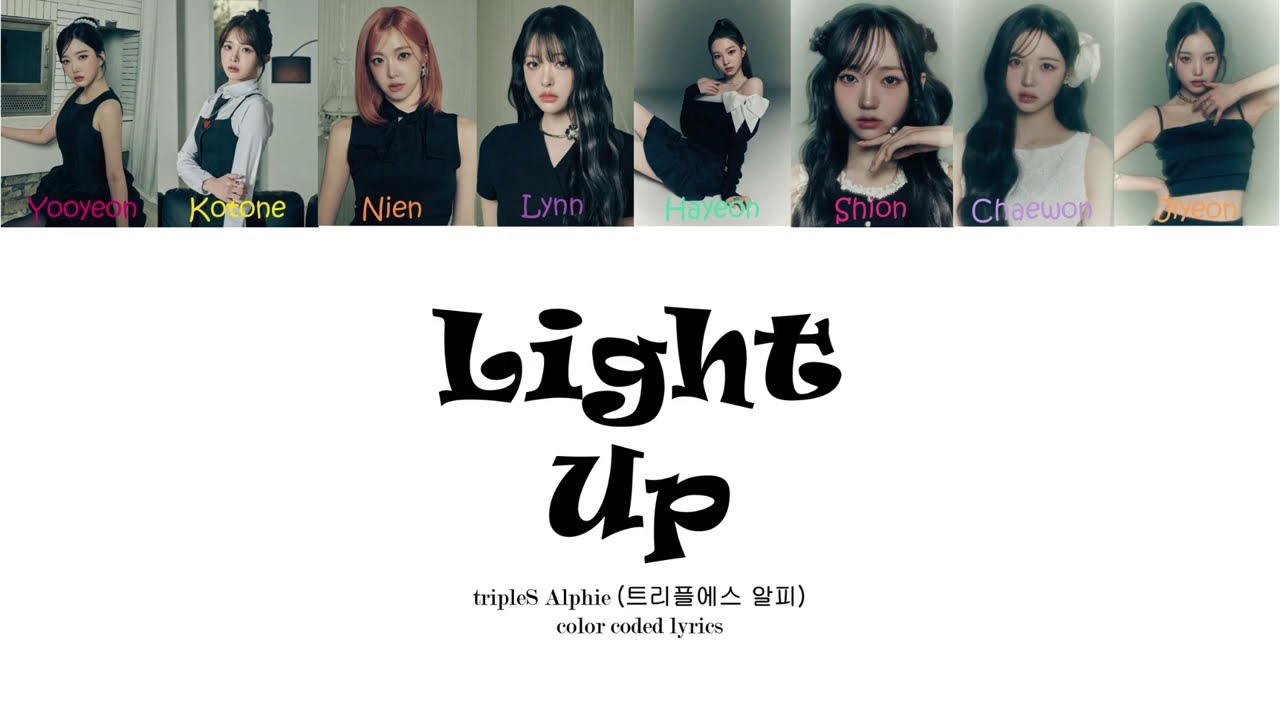 tripleS Alphie (트리플에스 알피) 'Light Up' (ai version) Color Coded Lyrics