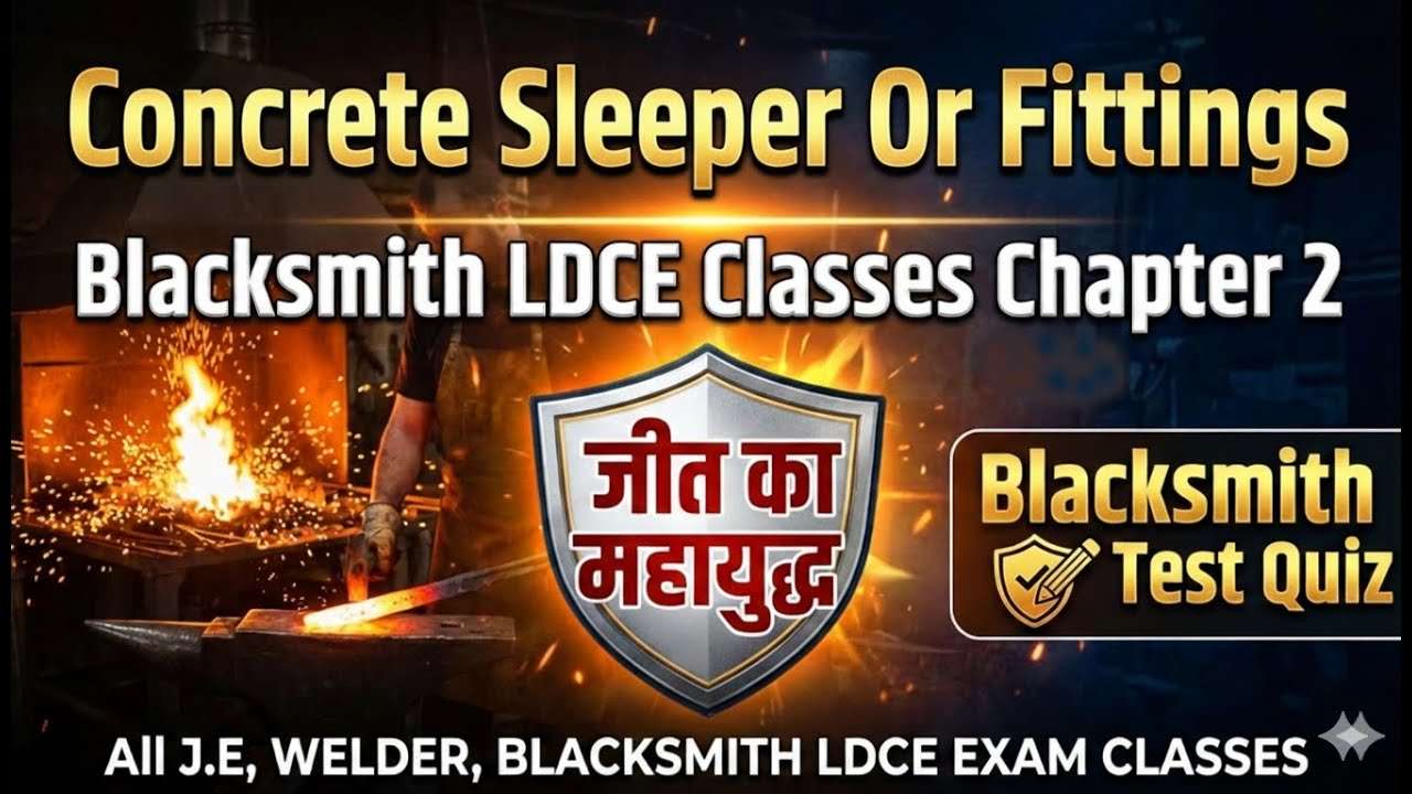 Blacksmith/Lohar LDCE Classes Chapter 2 | कंक्रीट स्लीपर और फ़ास्टनिंग | जीत का महायुद्ध #ldce