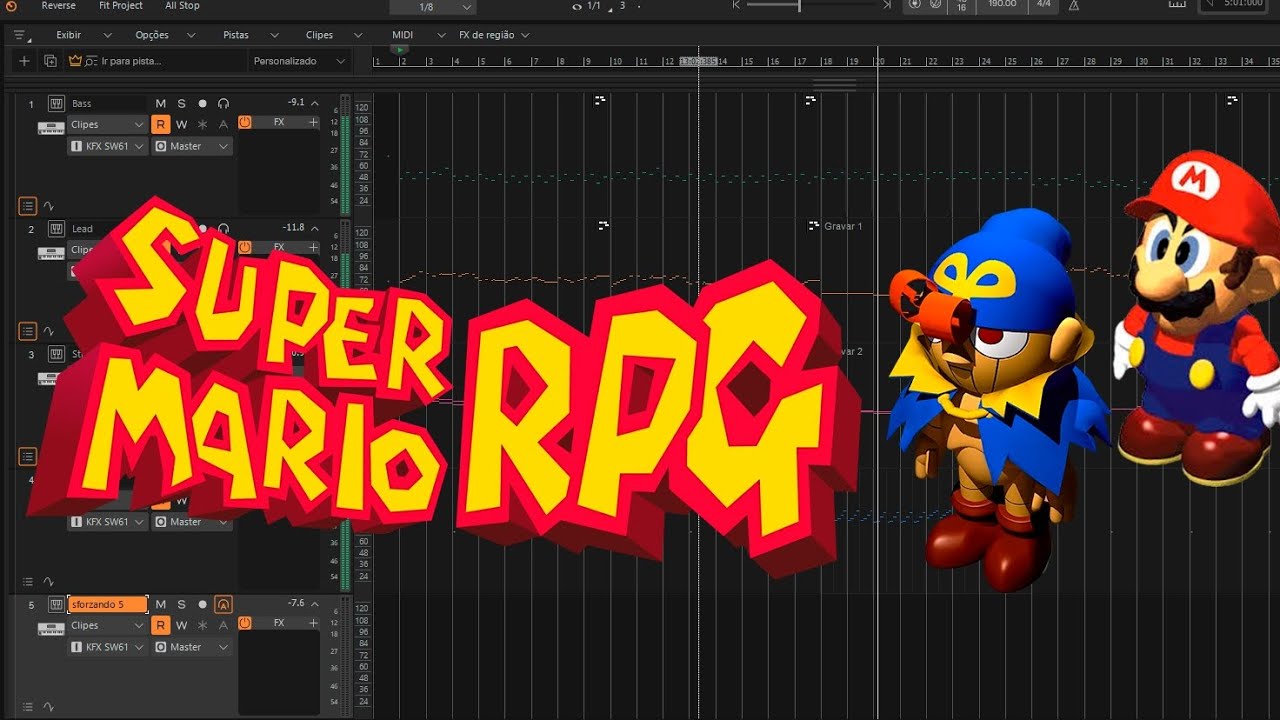 Super Mario RPG OST- Beware the Forest's Mushrooms Sega Genesis cover (Cakewalk Sonar)