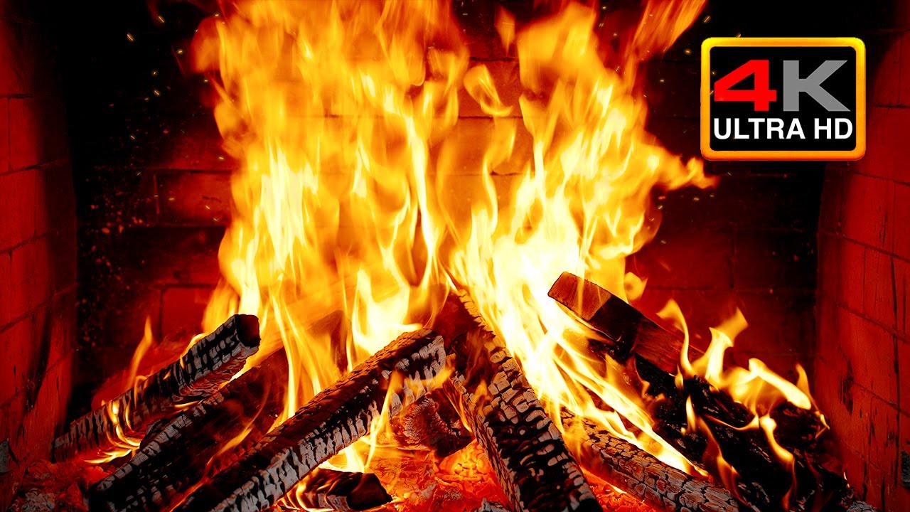 🔥 Romantic Fireplace 4K &ndash; Cozy Crackling Fire Sounds for Love & Relaxation